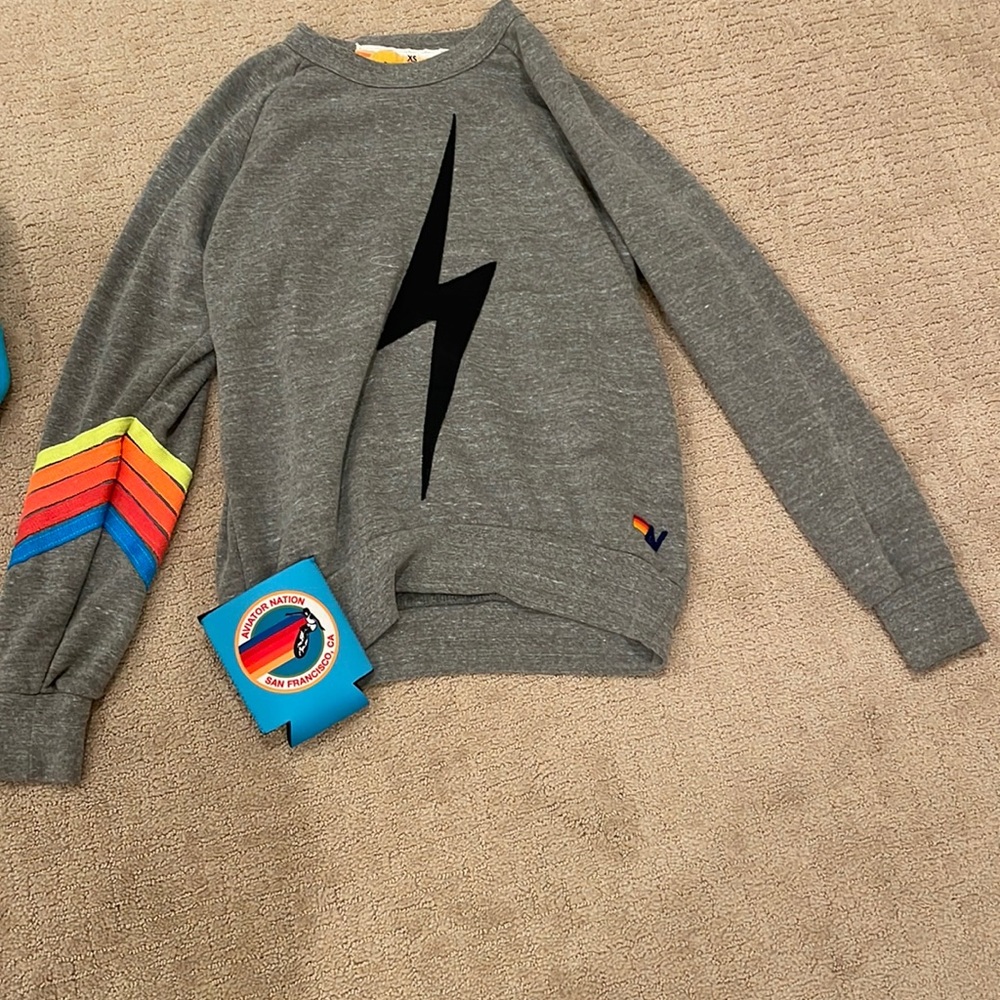 grey aviator nation sweatshirt